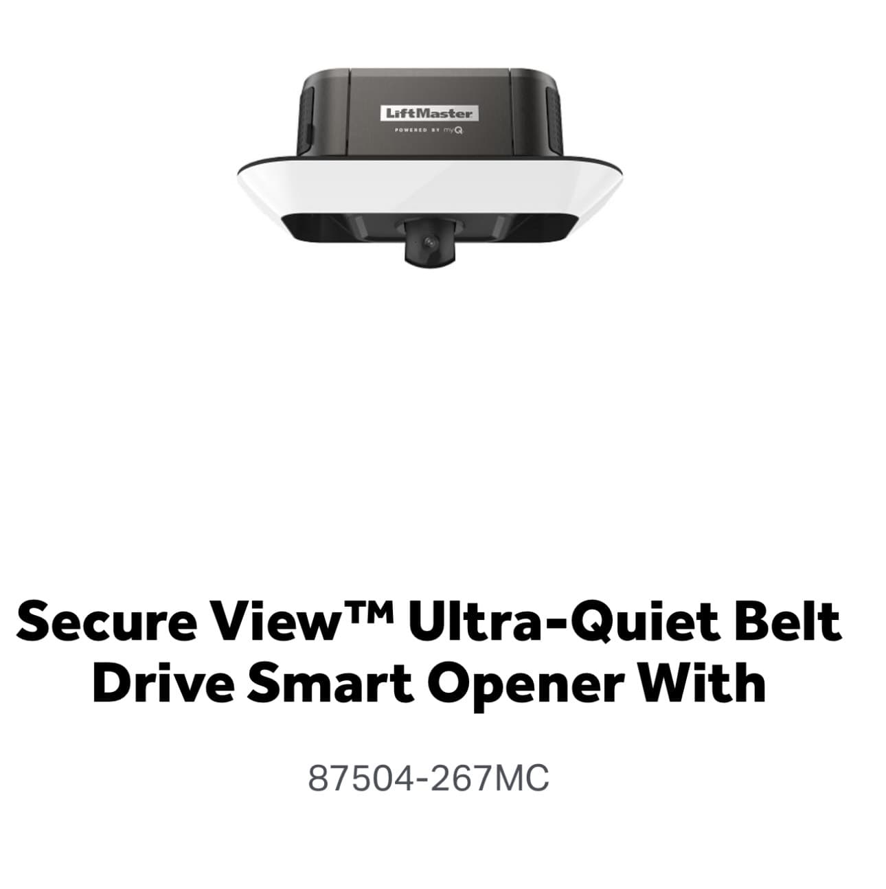 Secure View™ Belt Drive with Camera (87504-267)