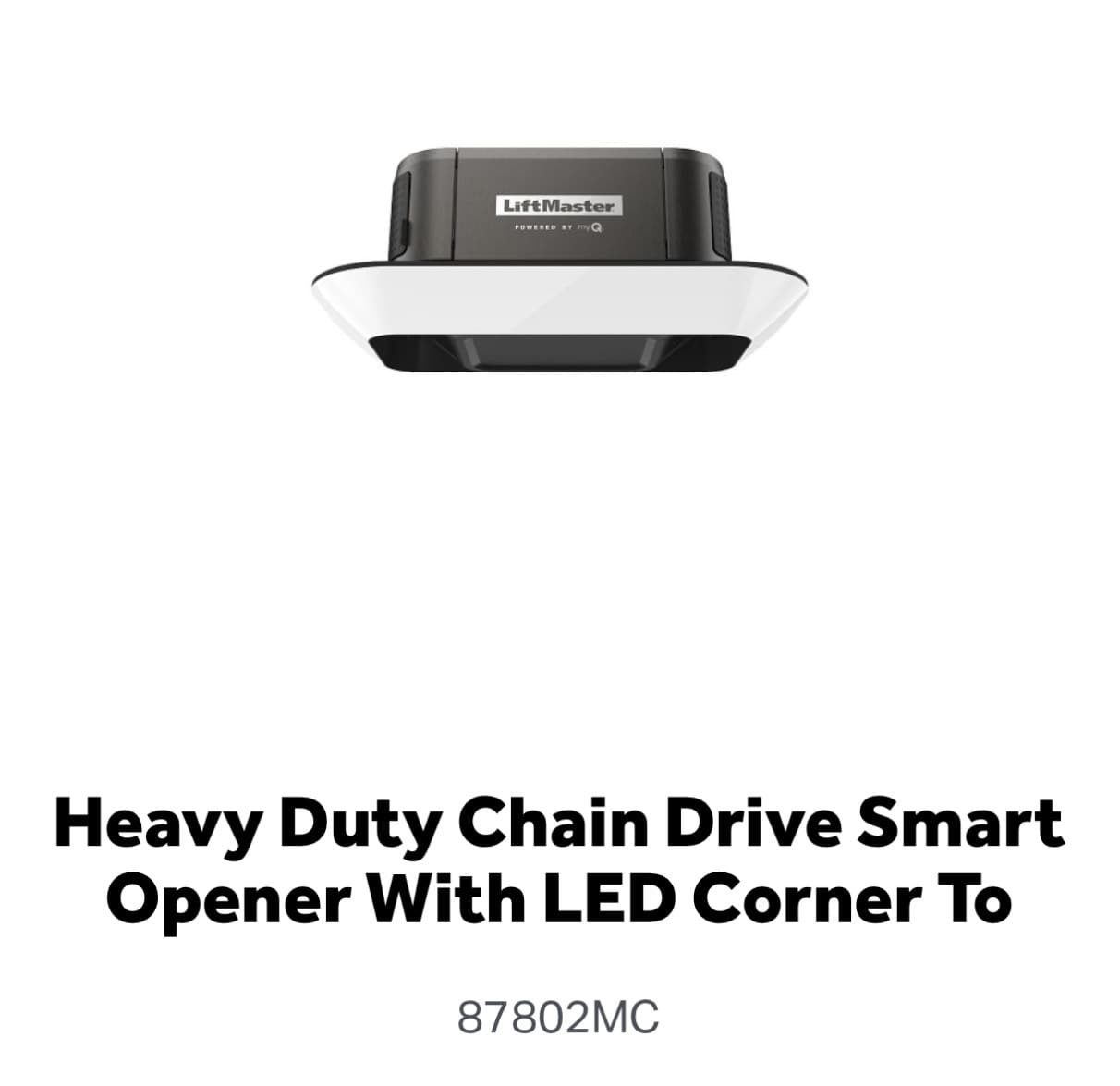Heavy‑Duty Chain Drive Smart Opener (87802)